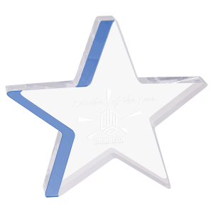 7 3/4" x 7" Star Acrylic with Edge