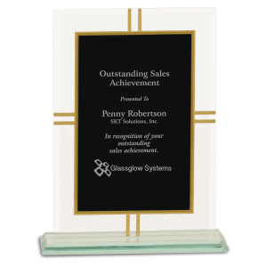 8 1/2" Contemporary Glass 4-Point Award