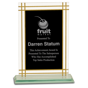 7 1/2" Contemporary Glass Full Border Award