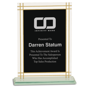 8 1/2" Contemporary Glass Full Border Award