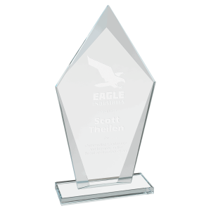 8 1/2" Diamond Clear Glass Award