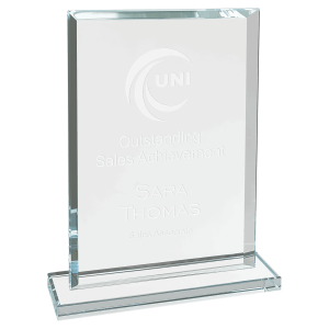 7" Rectangle Clear Glass Award