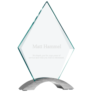 7 1/4" Diamond Cosmic Glass with Silver Base