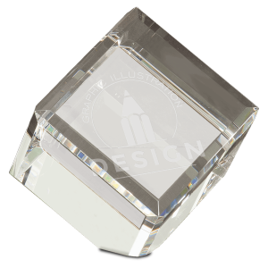 3 1/2" x 3 1/2" Crystal Cube