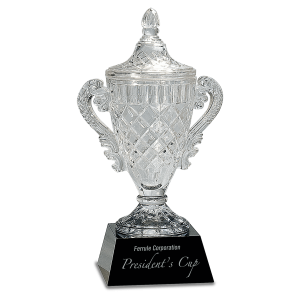 14" Crystal Cup on Black Pedestal Base