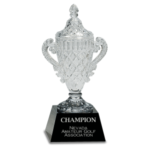 10 3/4" Crystal Cup on Black Pedestal Base
