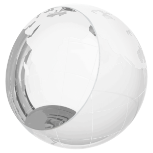 4" Crystal Globe Paperweight