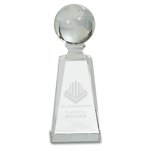 7 3/4" Crystal Globe on Clear Tower