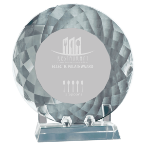 8 1/2" Crystal Plate with Base