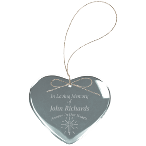 2 1/2" Crystal Heart Ornament