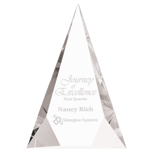 7" x 10" Crystal Facet Triangle
