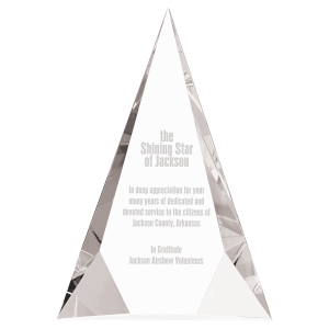 6" x 8" Crystal Facet Triangle
