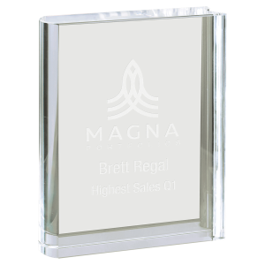 3 3/4" x 5" Clear Crystal Book