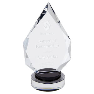 8 1/4" Diamond Crystal on Round Base