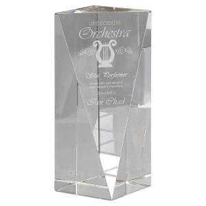 7" Crystal Triangle Front Pillar