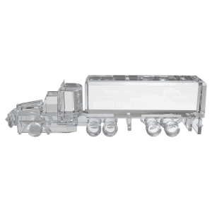 10" x 3" Crystal Semi Truck