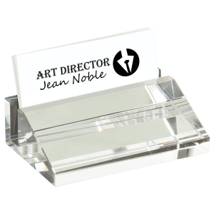 4" x 2 1/2" Crystal Business Card Holder