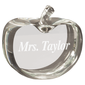 3 1/2" x 3 3/4" Flat Crystal Apple