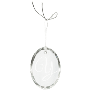 3" Crystal Faceted Oval Ornament