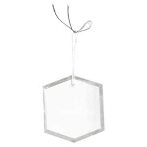 3" Crystal Hexagon Ornament