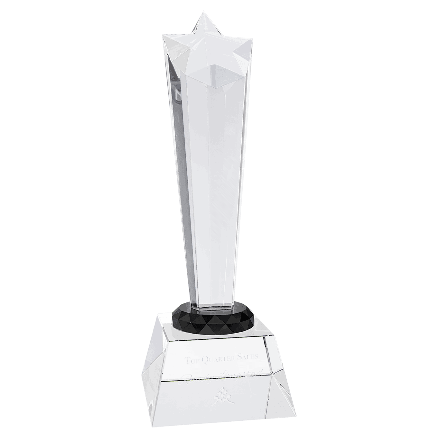 9" Crystal Rising Star with Base