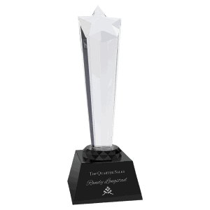9" Crystal Rising Star with Base