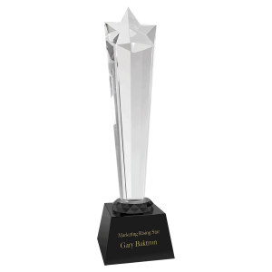 11 3/4" Crystal Rising Star with Base