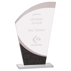 7 1/4" Wave Designer Glass Award