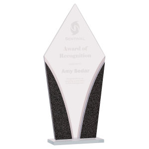 10 1/2" Diamond Designer Glass Award