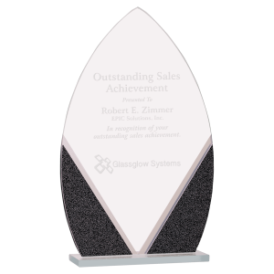 7 1/4" Oval Designer Glass Award