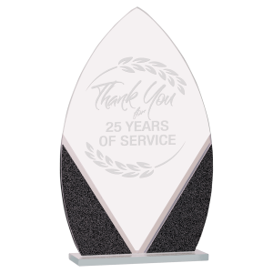 8 1/4" Oval Designer Glass Award