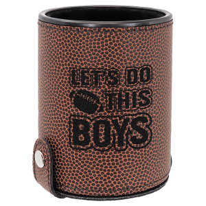 Football Laserable Leatherette Dice Cup with 5 Dice