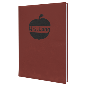 7" x 9 3/4" Rose Laserable Leatherette Journal with Lined Notepad