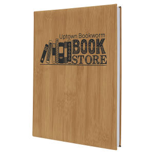 7" x 9 3/4" Bamboo Laserable Leatherette Journal with Lined Notepad