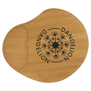 9" x 10 1/4" Bamboo Laserable Leatherette Mouse Pad