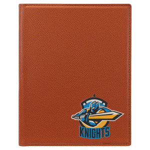 7" x 9" Basketball Laserable Leatherette Small Portfolio with Notepad