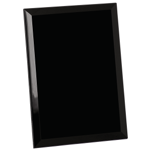 6" x 8" Black Glass Mirror Plaque