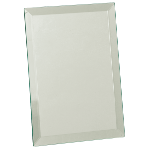 6" x 8" Clear Mirror Glass Plaque