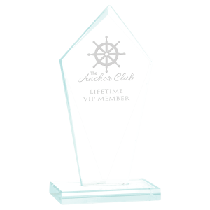 8 1/2" Diamond Jade Glass Award