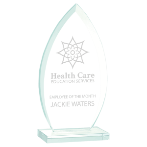 7" Oval Jade Glass Award