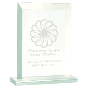 7" Rectangle Jade Glass Award