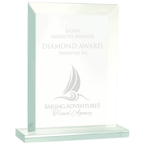 7 3/4" Rectangle Jade Glass Award
