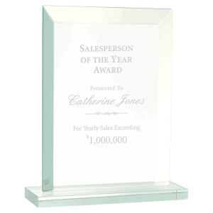 8 1/2" Rectangle Jade Glass Award