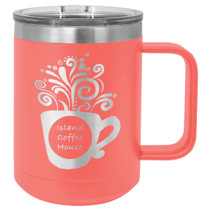 Polar Camel 15 oz. Coral Vacuum Insulated Mug with Slider Lid