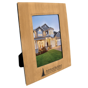 5" x 7" Bamboo Laserable Leatherette Photo Frame