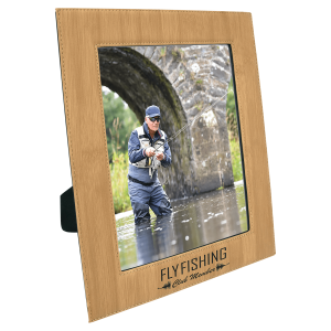 8" x 10" Bamboo Laserable Leatherette Photo Frame