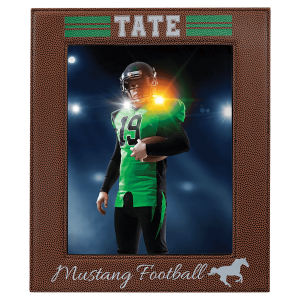 8" x 10" Football Laserable Leatherette Photo Frame
