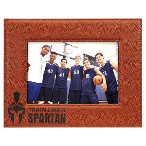 5" x 7" Basketball Laserable Leatherette Photo Frame