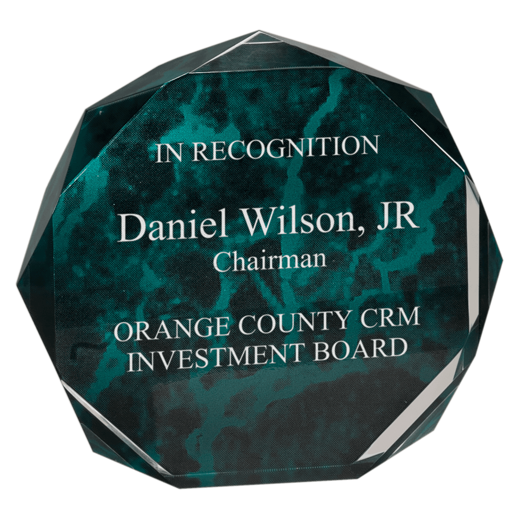 6" Marble Octagon Acrylic Award