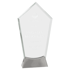 9 1/4" Peak Platinum Glass with Full Metal Base